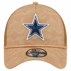 Dallas Cowboys New Era Wheat Camo 9FORTY Trucker Adjustable Hat Tan - NFL