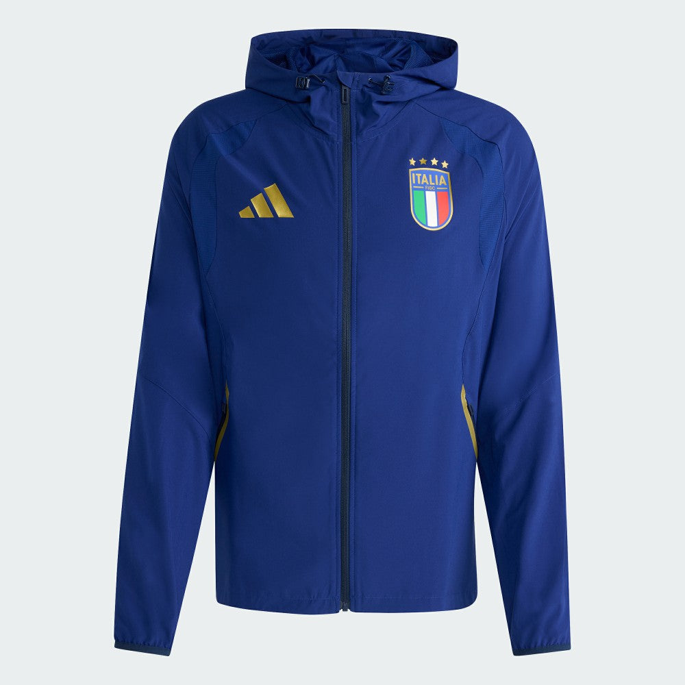 Adidas Italy National Team FIFA x World Cup 2026 Full-Zip Travel Windbreaker Jacket - Blue