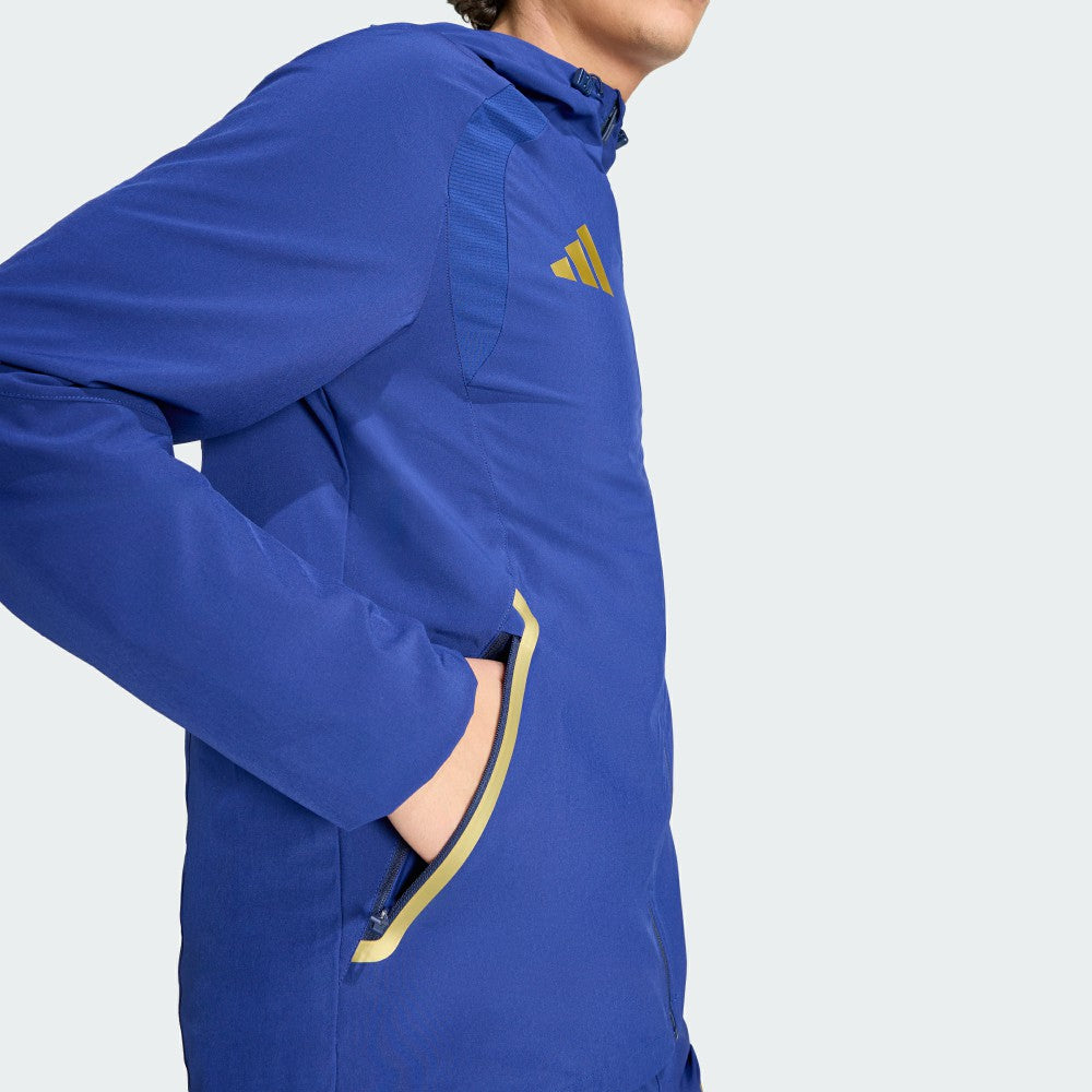 Adidas Italy National Team FIFA x World Cup 2026 Full-Zip Travel Windbreaker Jacket - Blue