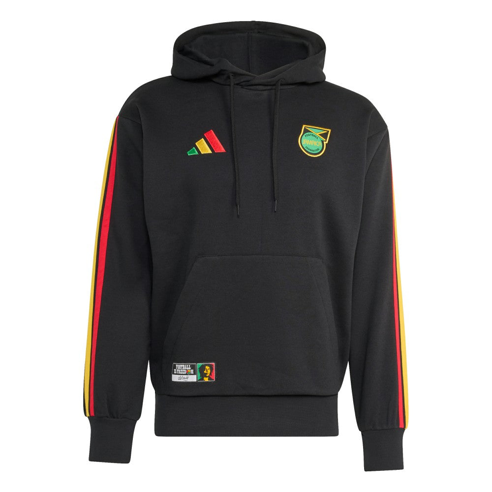 Adidas Jamaica National Team Alphaskin Fleece Hoodie - Black