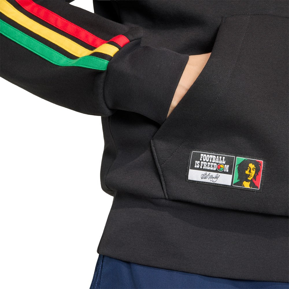 Adidas Jamaica National Team Alphaskin Fleece Hoodie - Black