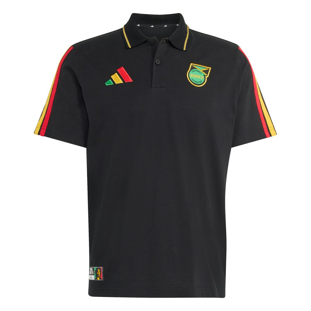 Adidas Jamaica National Team Alphaskin Polo - Black
