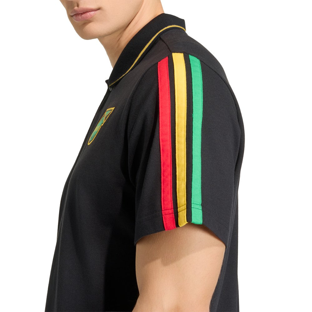 Adidas Jamaica National Team Alphaskin Polo - Black