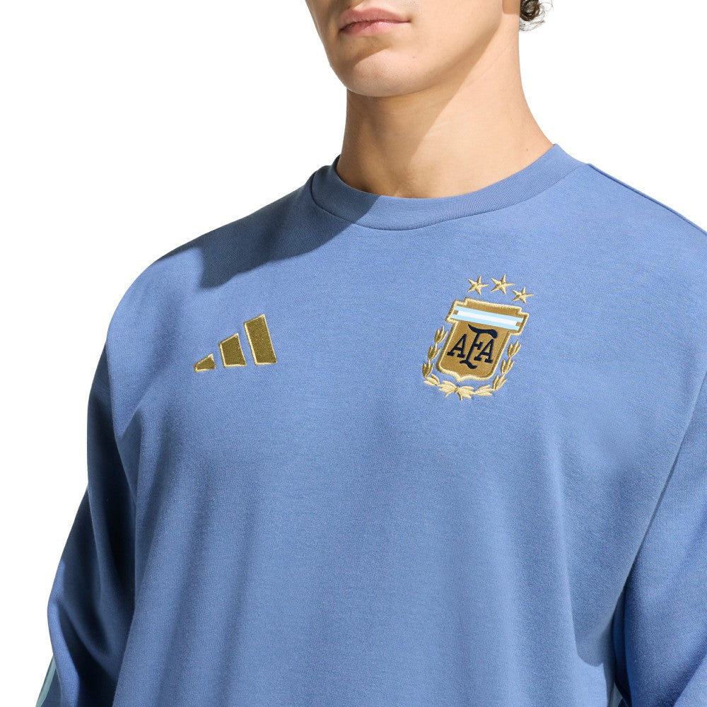 Adidas Argentina National Team FIFA x World Cup Alphaskin Crewneck Sweatshirt - Blue
