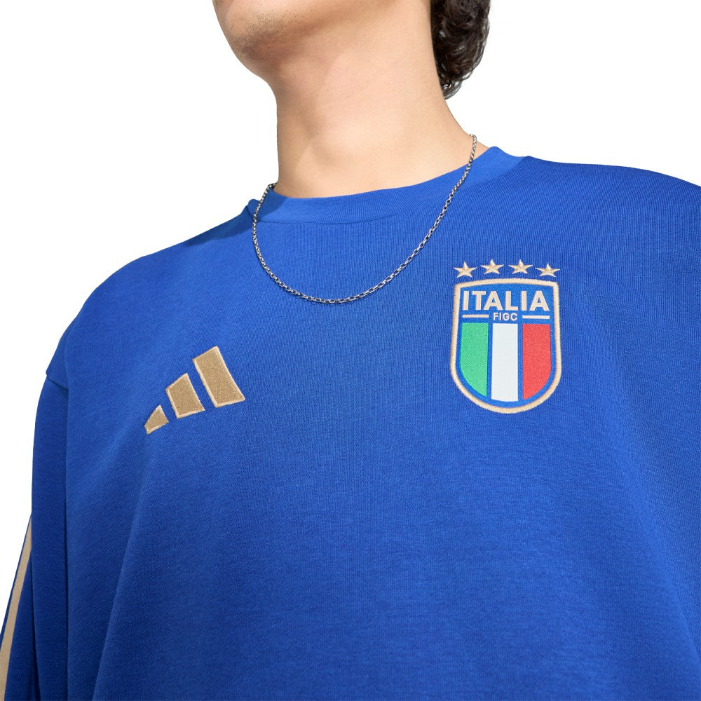 Adidas Italy National Team FIFA x World Cup Alphaskin Crewneck Sweatshirt - Blue