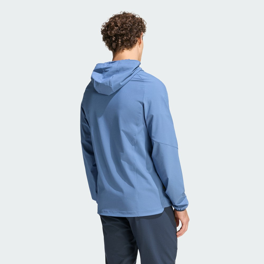 Adidas Argentina National Team FIFA x World Cup Tiro Travel Raglan Full-Zip Windbreaker Hoodie - Blue