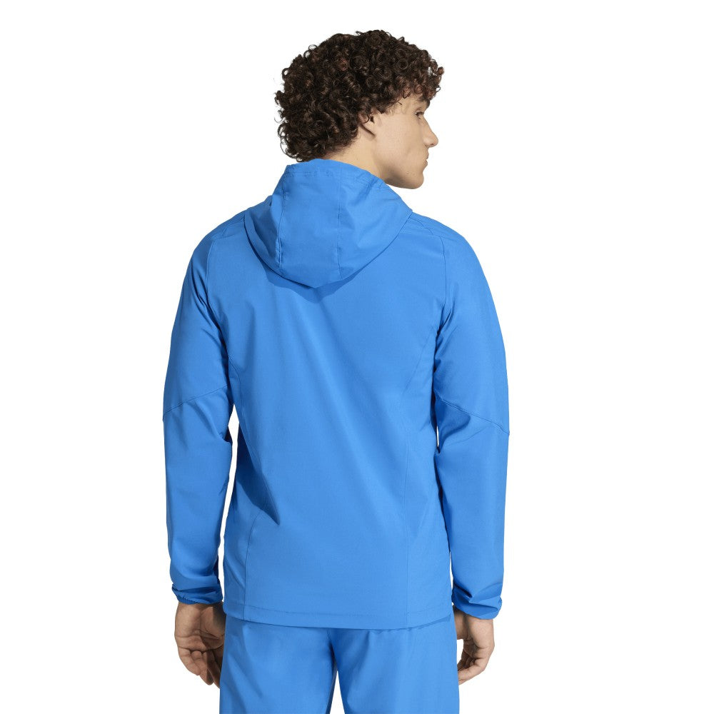 Adidas Colombia National Team FIFA x World Cup 2026 Tiro Travel Raglan Full-Zip Windbreaker Hoodie - Blue