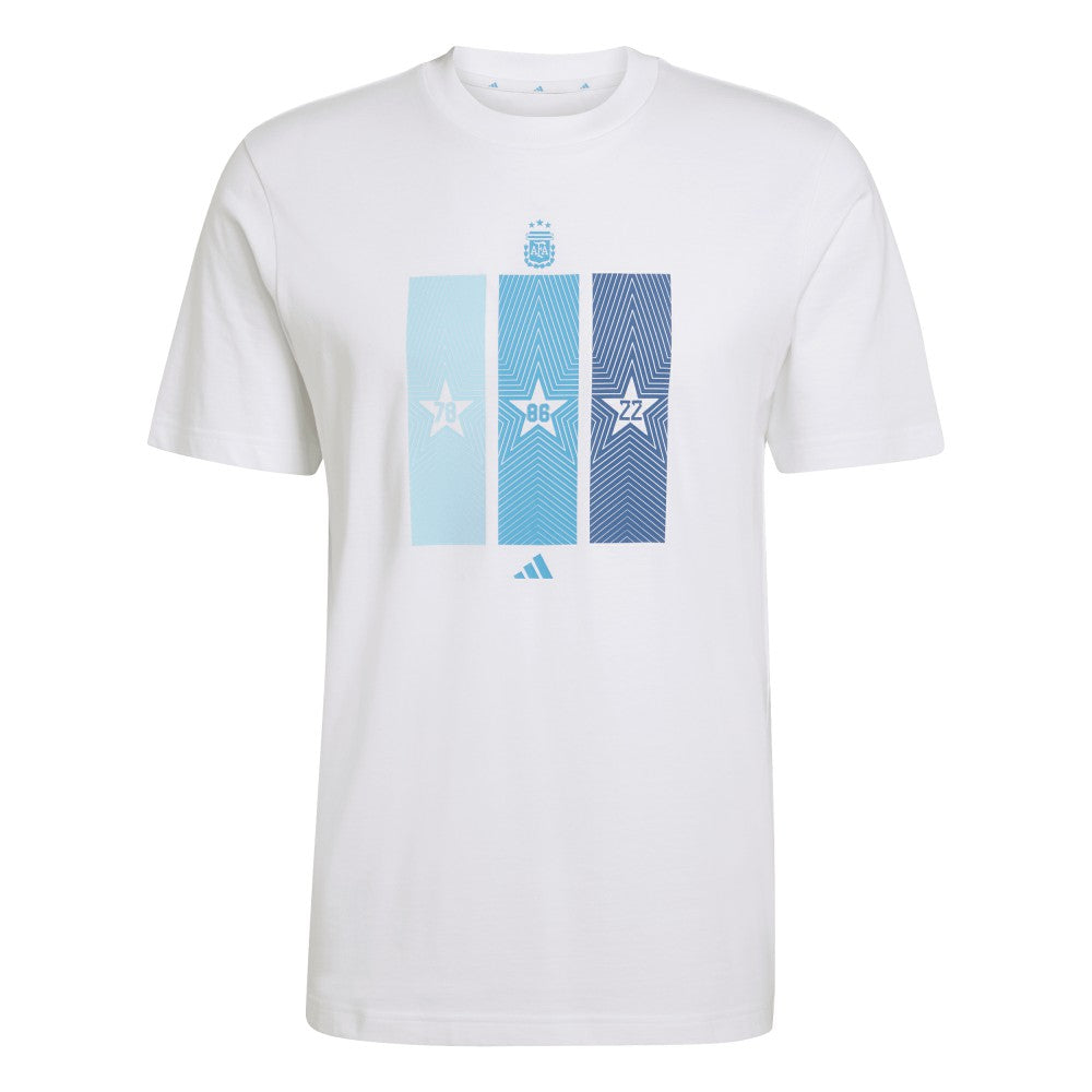 Adidas Argentina National Team FIFA x World Cup 2022 Winners Home T-Shirts - White