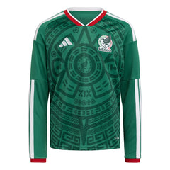 Adidas Mexico National Team Youth FIFA x World Cup 2026 Home Replica Long-Sleeve Jerseys - Green