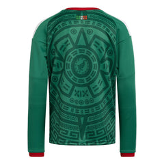 Adidas Mexico National Team Youth FIFA x World Cup 2026 Home Replica Long-Sleeve Jerseys - Green