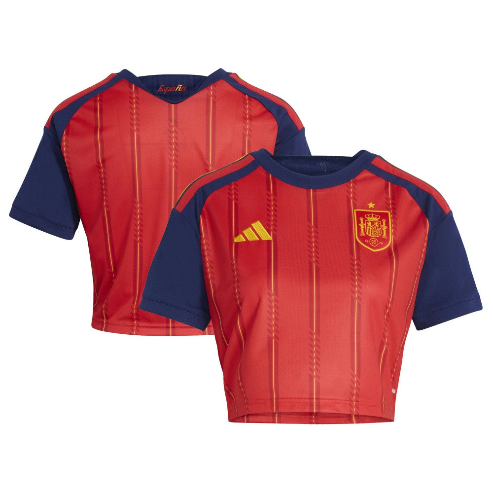 Adidas Spain National Team Women's FIFA x World Cup 2026 Home Cropped Replica Jerseys - Red