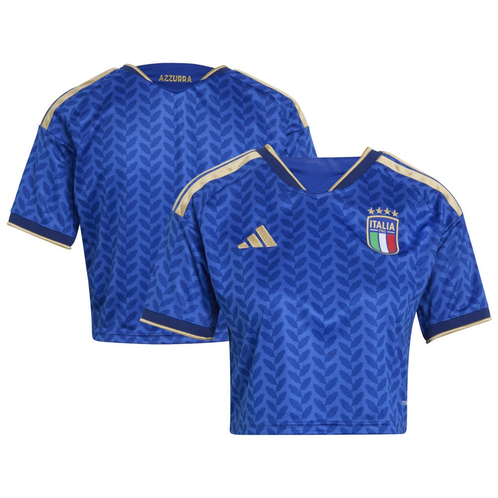 Adidas Italy National Team Women's FIFA x World Cup 2026 Home Cropped Replica Jerseys - Royal