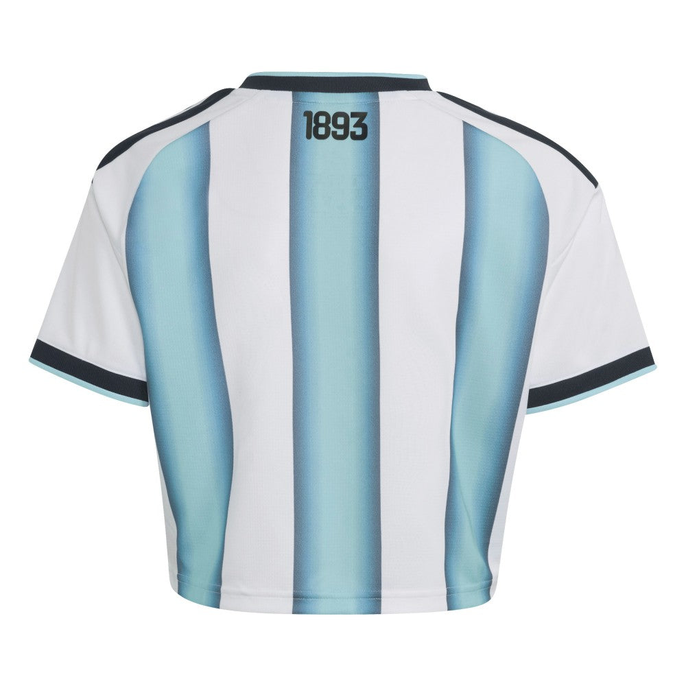 Adidas Argentina National Team Women's FIFA x World Cup 2022 Winners Home Cropped Replica Jerseys - White
