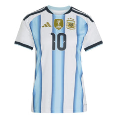 Adidas Lionel Messi Argentina National Team Women's FIFA x World Cup 2026 Home Replica Jerseys - White