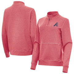 Arizona Diamondbacks Antigua Women's Crush Stars and Stripes Team Logo Quarter-Zip Pullover Top On Sale