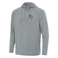 Kansas City Royals Antigua Spikes Stars and Stripes Team Logo Quarter-Zip Pullover Hoodie for sale