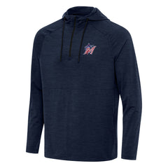 Miami Marlins Antigua Spikes Stars and Stripes Team Logo Quarter-Zip Pullover Hoodie Online