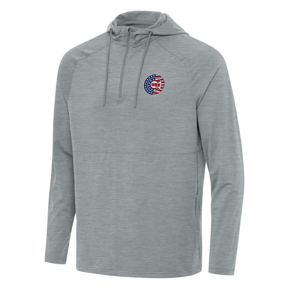 Chicago Cubs Antigua Spikes Stars and Stripes Team Logo Quarter-Zip Pullover Hoodie Sale