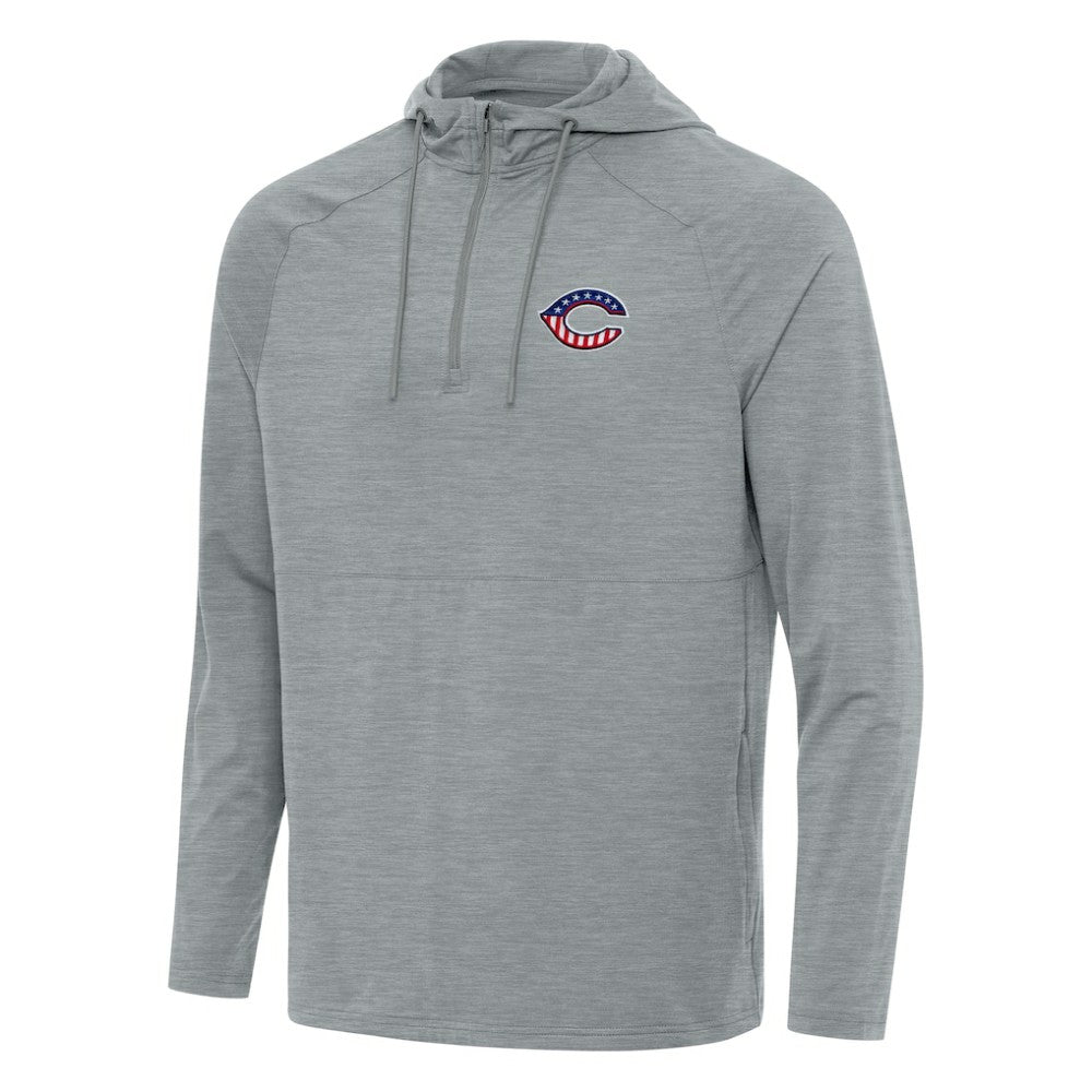 Cincinnati Reds Antigua Spikes Stars and Stripes Team Logo Quarter-Zip Pullover Hoodie Online