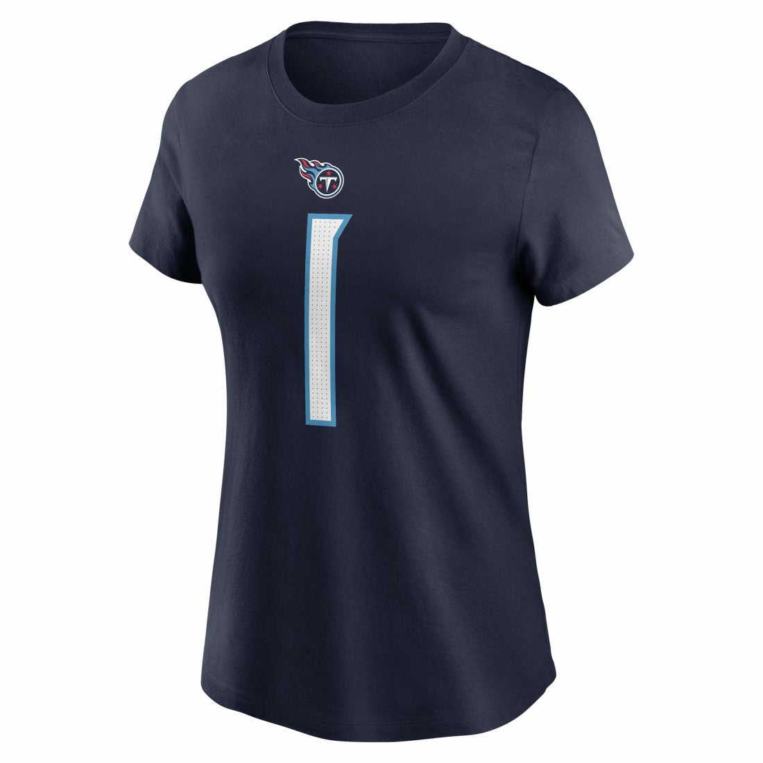 Cameron Ward Tennessee Titans Women's Name & Number T-Shirt Navy - Nike