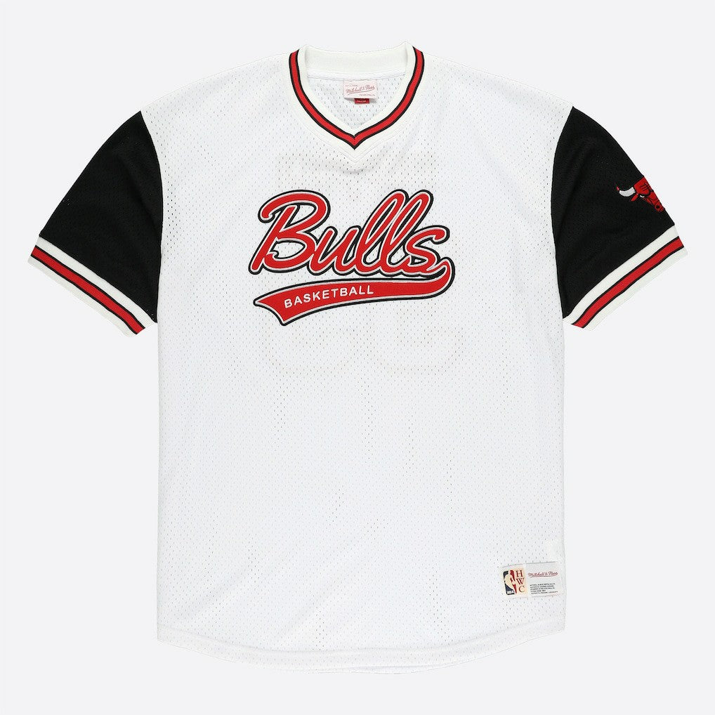 Mitchell & Ness - Scottie Pippen Chicago Bulls Player Mesh V-Neck Shirt - White