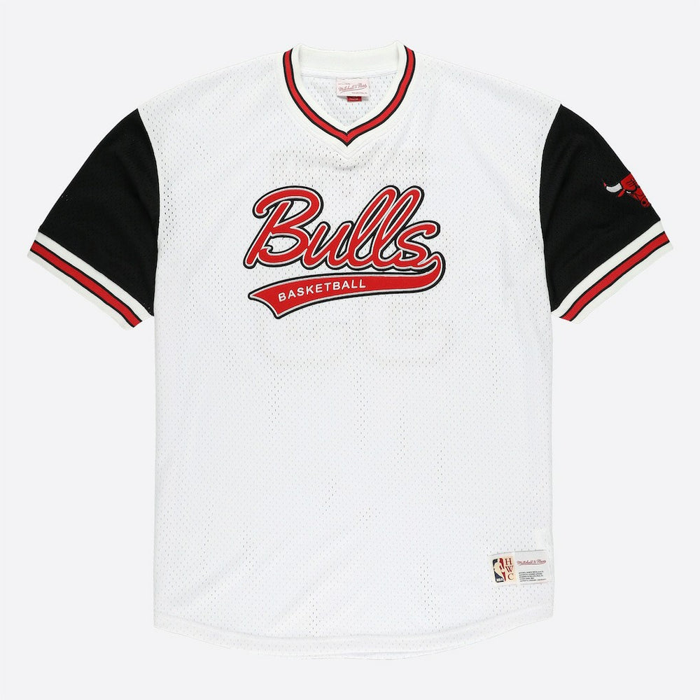 Mitchell & Ness - Scottie Pippen Chicago Bulls Player Mesh V-Neck Shirt - White