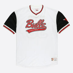 Mitchell & Ness - Scottie Pippen Chicago Bulls Player Mesh V-Neck Shirt - White