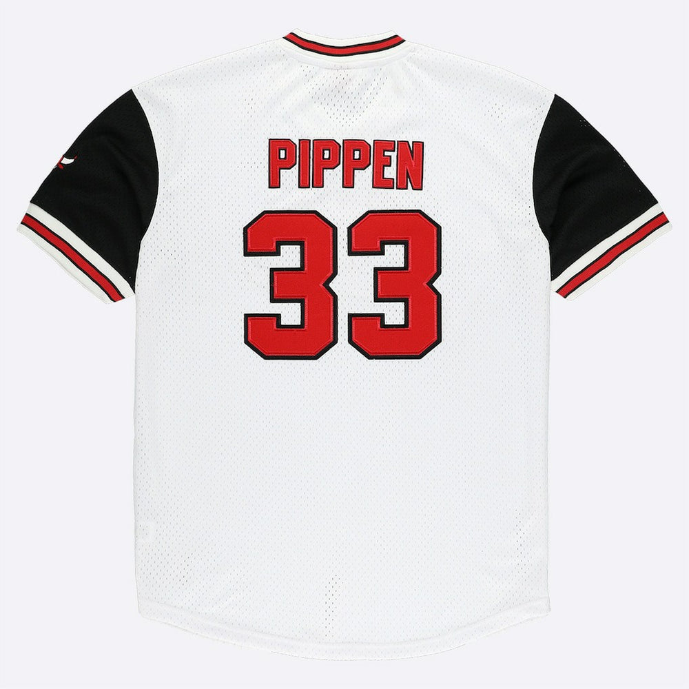Mitchell & Ness - Scottie Pippen Chicago Bulls Player Mesh V-Neck Shirt - White