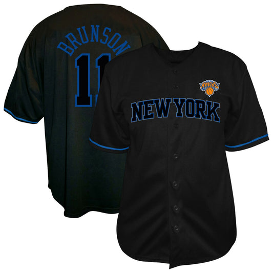 Jalen Brunson New York Knicks Big & Tall Name & Number Fashion Jersey - Black | NBA Jerseys