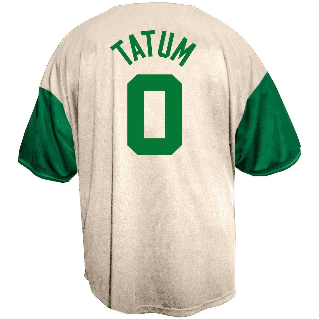 Jayson Tatum Boston Celtics Baseball Jersey - Cream | NBA Jerseys