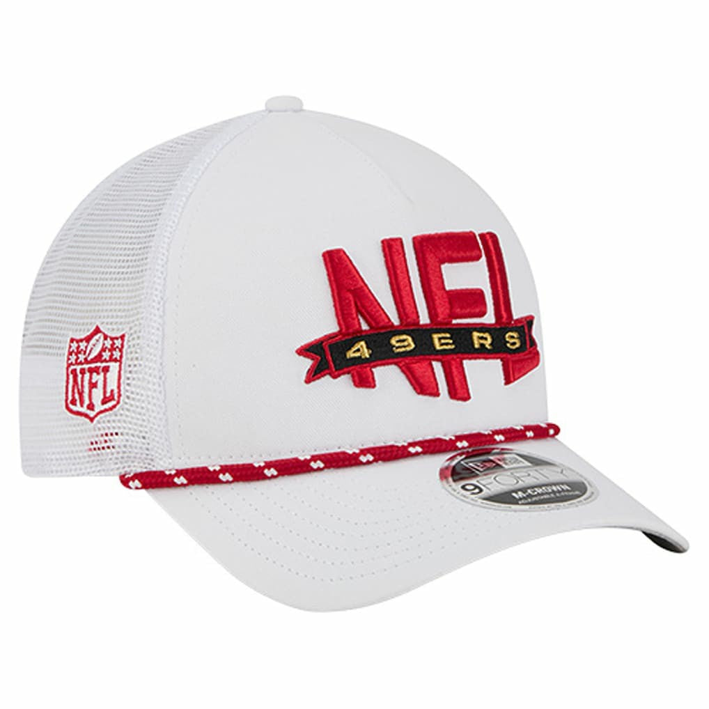 San Francisco 49ers New Era NFL 9FORTY A-Frame M-Crown Adjustable Trucker Hat White - NFL
