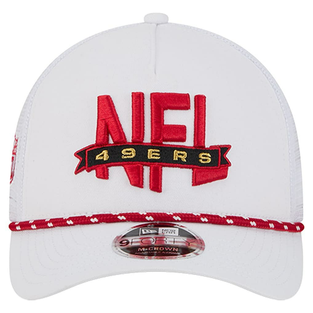 San Francisco 49ers New Era NFL 9FORTY A-Frame M-Crown Adjustable Trucker Hat White - NFL