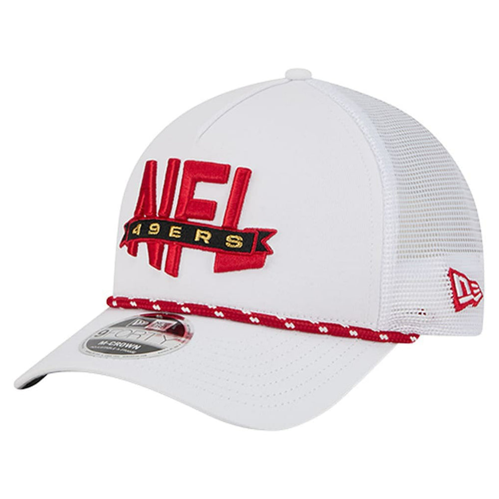 San Francisco 49ers New Era NFL 9FORTY A-Frame M-Crown Adjustable Trucker Hat White - NFL