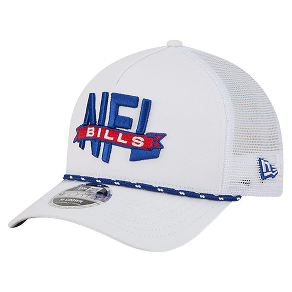 Buffalo Bills New Era NFL 9FORTY A-Frame M-Crown Adjustable Trucker Hat White - NFL