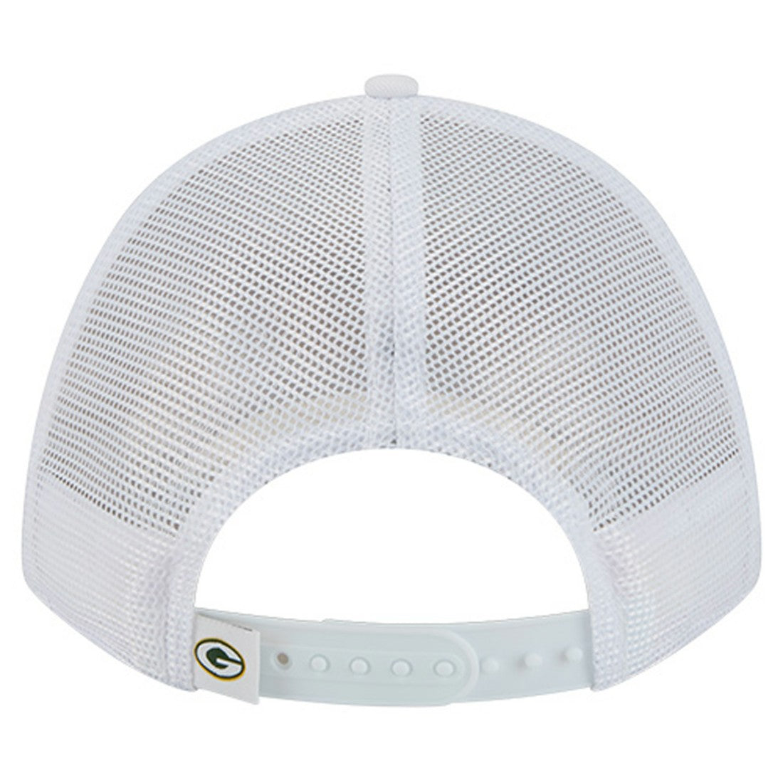 Green Bay Packers New Era NFL 9FORTY A-Frame M-Crown Adjustable Trucker Hat White - NFL