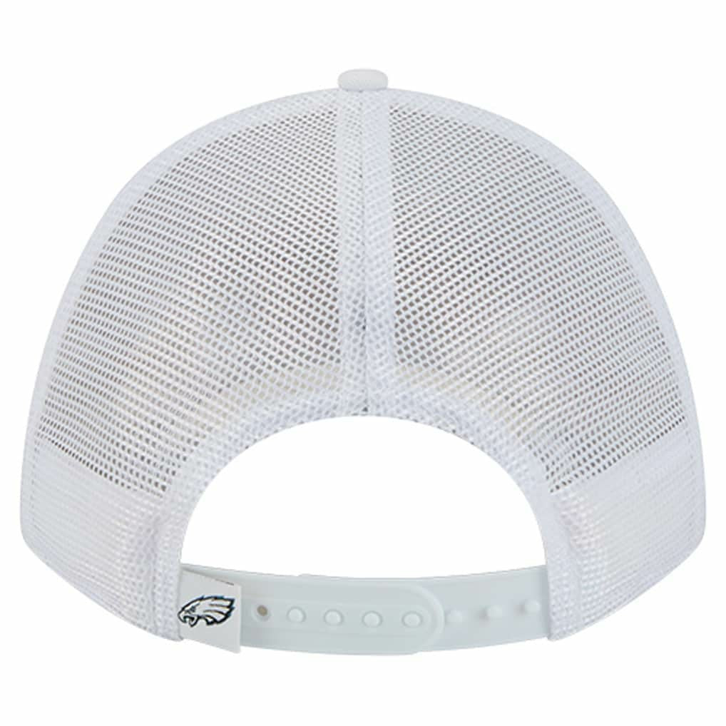 Philadelphia Eagles New Era NFL 9FORTY A-Frame M-Crown Adjustable Trucker Hat White - NFL