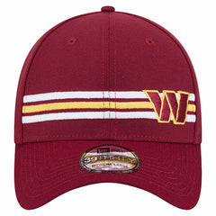 Washington Commanders New Era Stripes 39THIRTY Flex Hat Burgundy - NFL