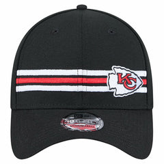 Kansas City Chiefs New Era Stripes 39THIRTY Flex Hat Black - NFL