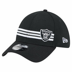 Las Vegas Raiders New Era Stripes 39THIRTY Flex Hat Black - NFL