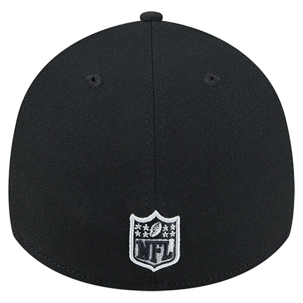 Las Vegas Raiders New Era Stripes 39THIRTY Flex Hat Black - NFL