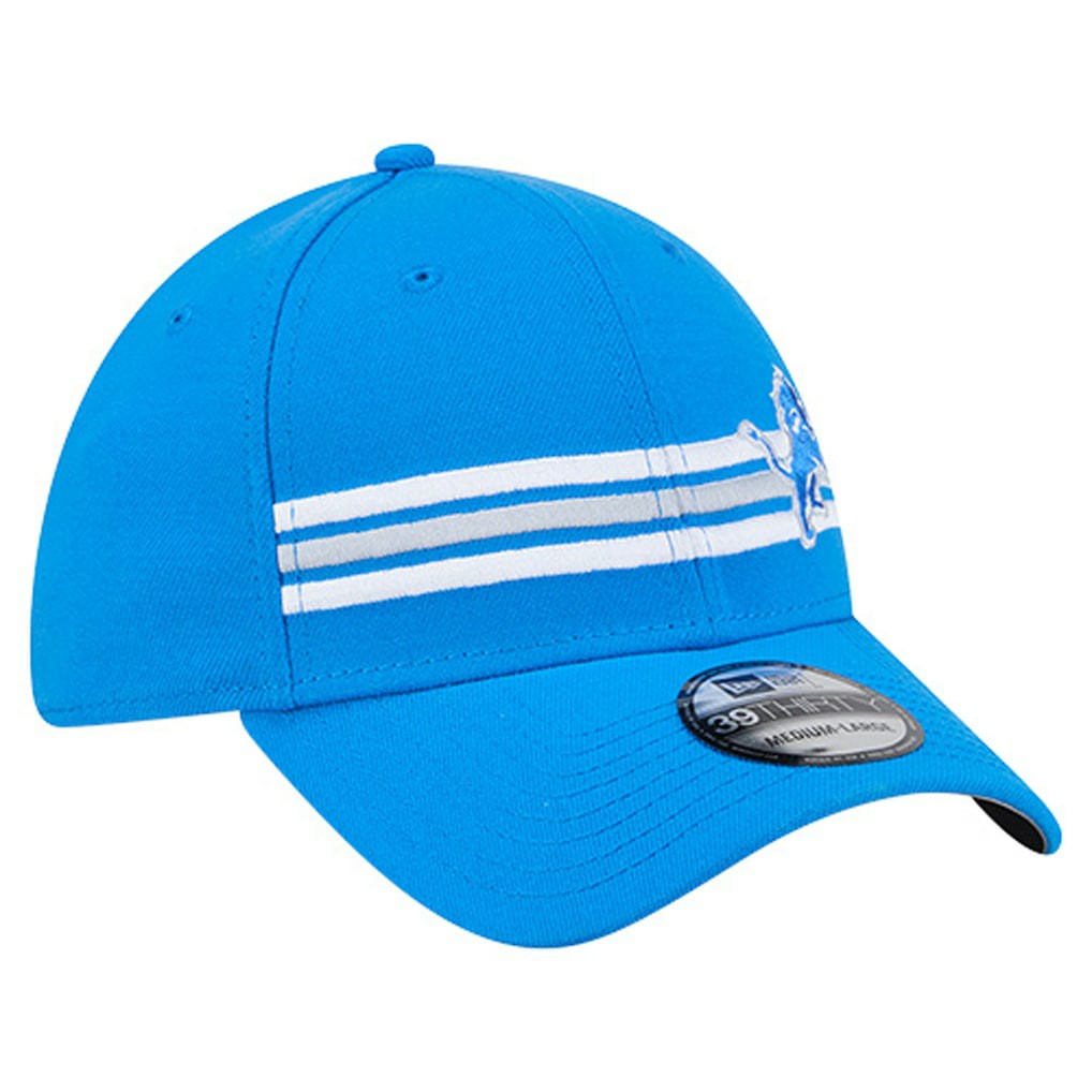 Detroit Lions New Era Stripes 39THIRTY Flex Hat Blue - NFL
