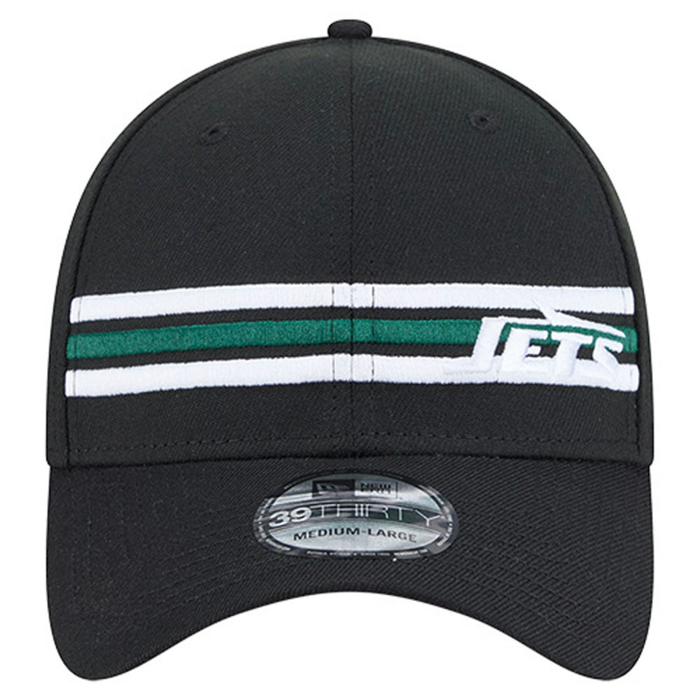 New York Jets New Era Stripes 39THIRTY Flex Hat Black - NFL