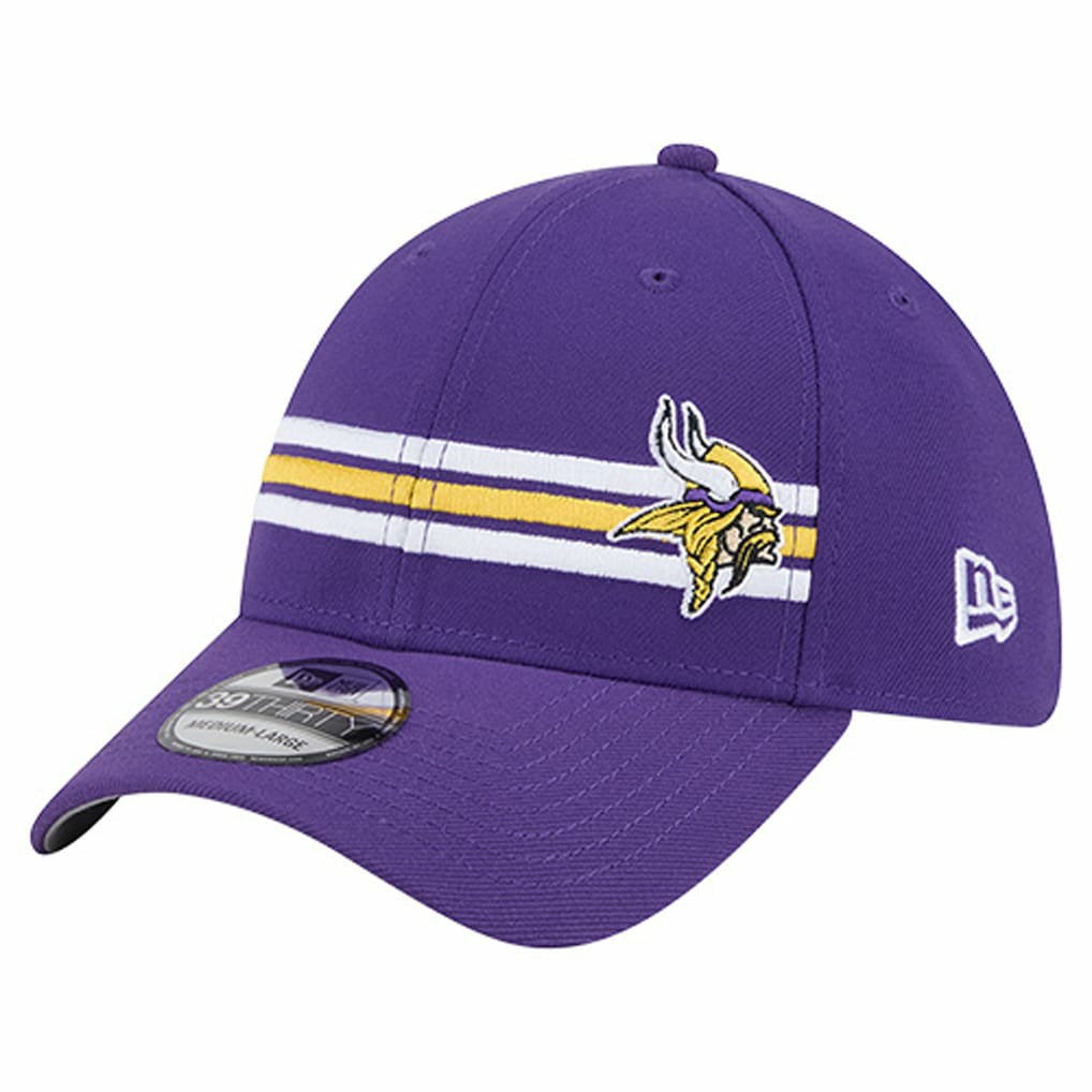 Minnesota Vikings New Era Stripes 39THIRTY Flex Hat Purple - NFL