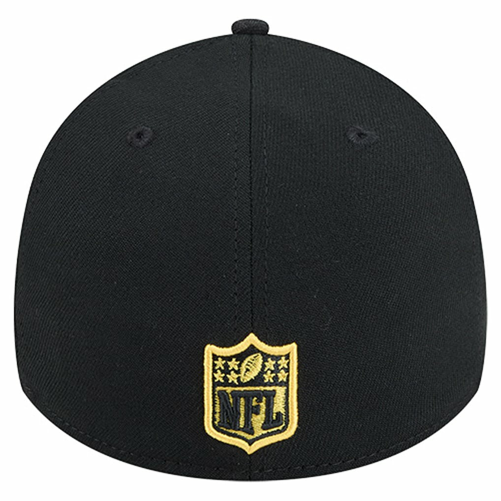 Pittsburgh Steelers New Era Stripes 39THIRTY Flex Hat Black - NFL