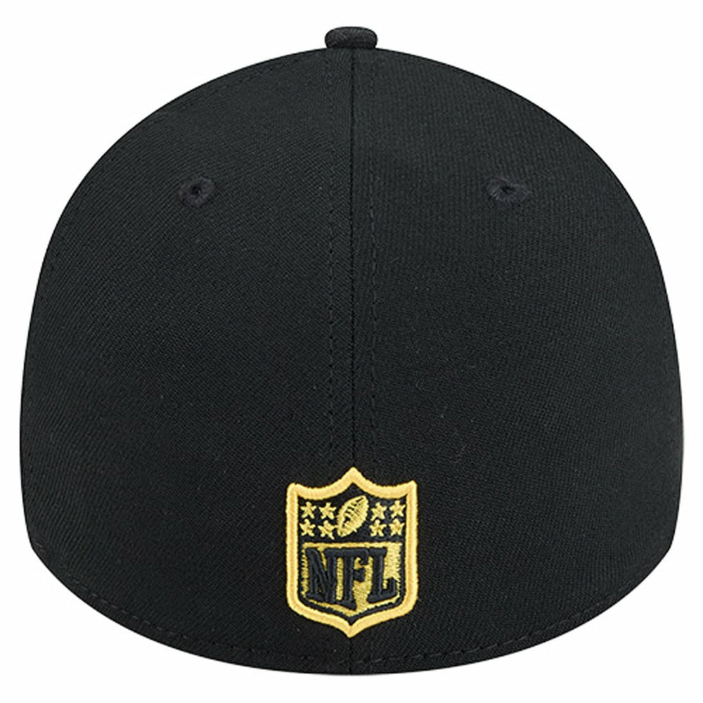 Pittsburgh Steelers New Era Stripes 39THIRTY Flex Hat Black - NFL