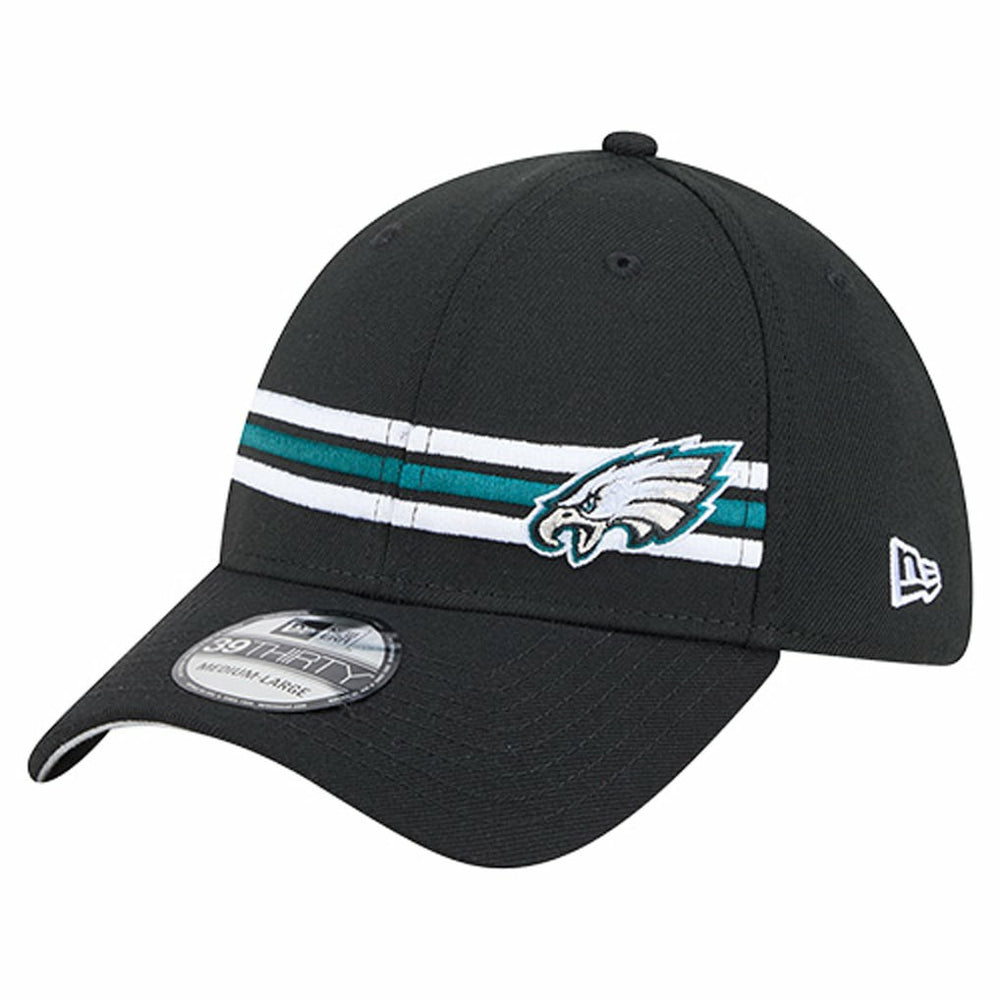 Philadelphia Eagles New Era Stripes 39THIRTY Flex Hat Black - NFL
