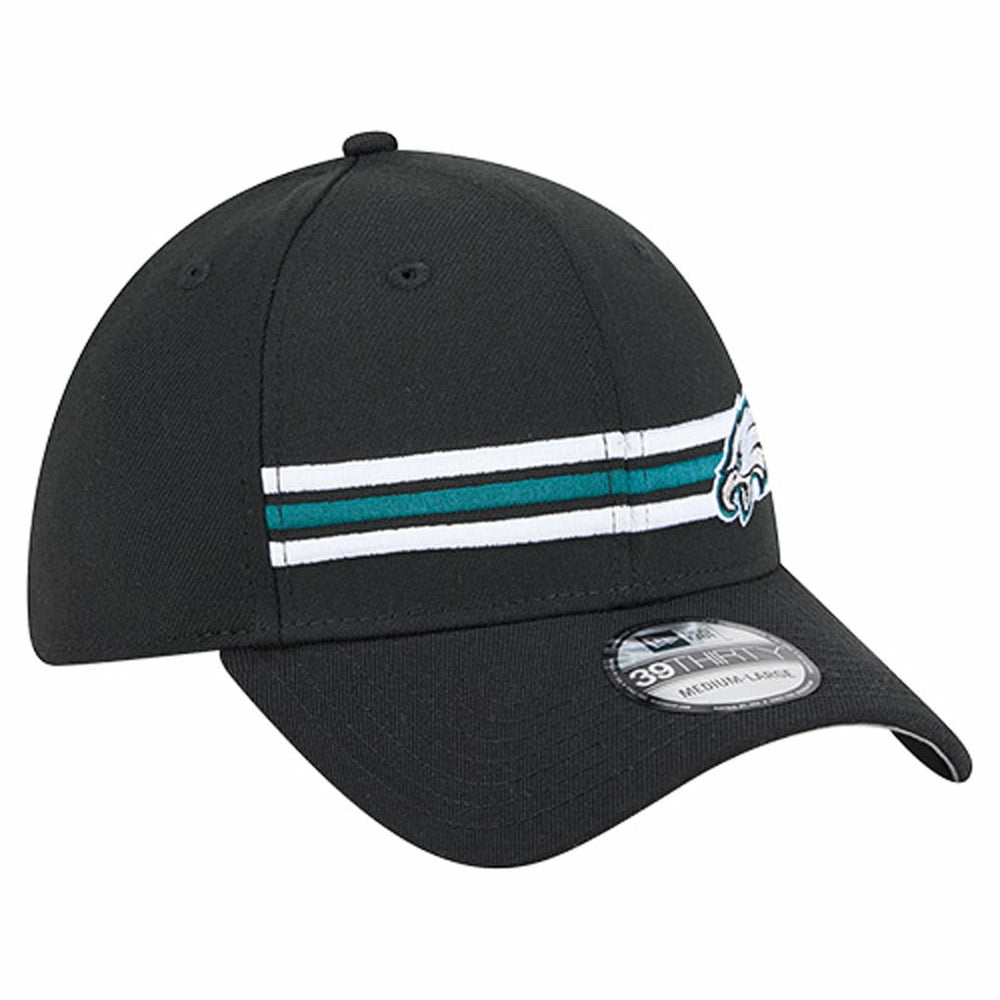 Philadelphia Eagles New Era Stripes 39THIRTY Flex Hat Black - NFL
