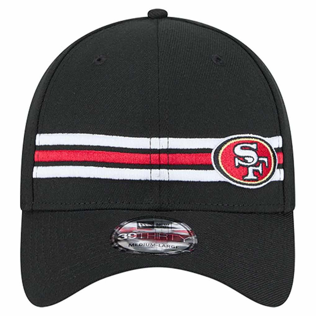 San Francisco 49ers New Era Stripes 39THIRTY Flex Hat Black - NFL