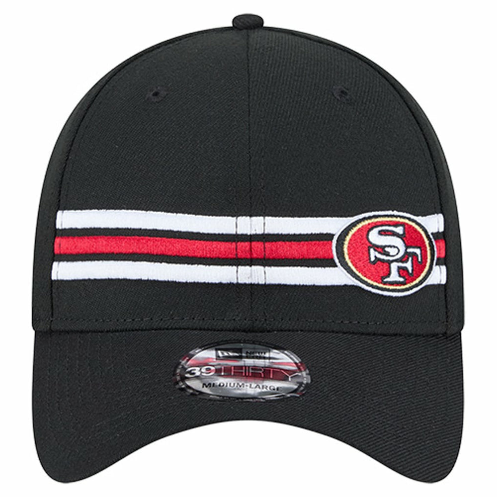 San Francisco 49ers New Era Stripes 39THIRTY Flex Hat Black - NFL