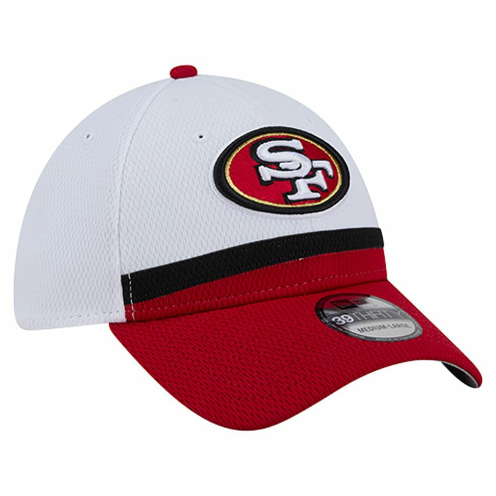 San Francisco 49ers New Era Dashmark Rays 39THIRTY Flex Hat White/Scarlet - NFL